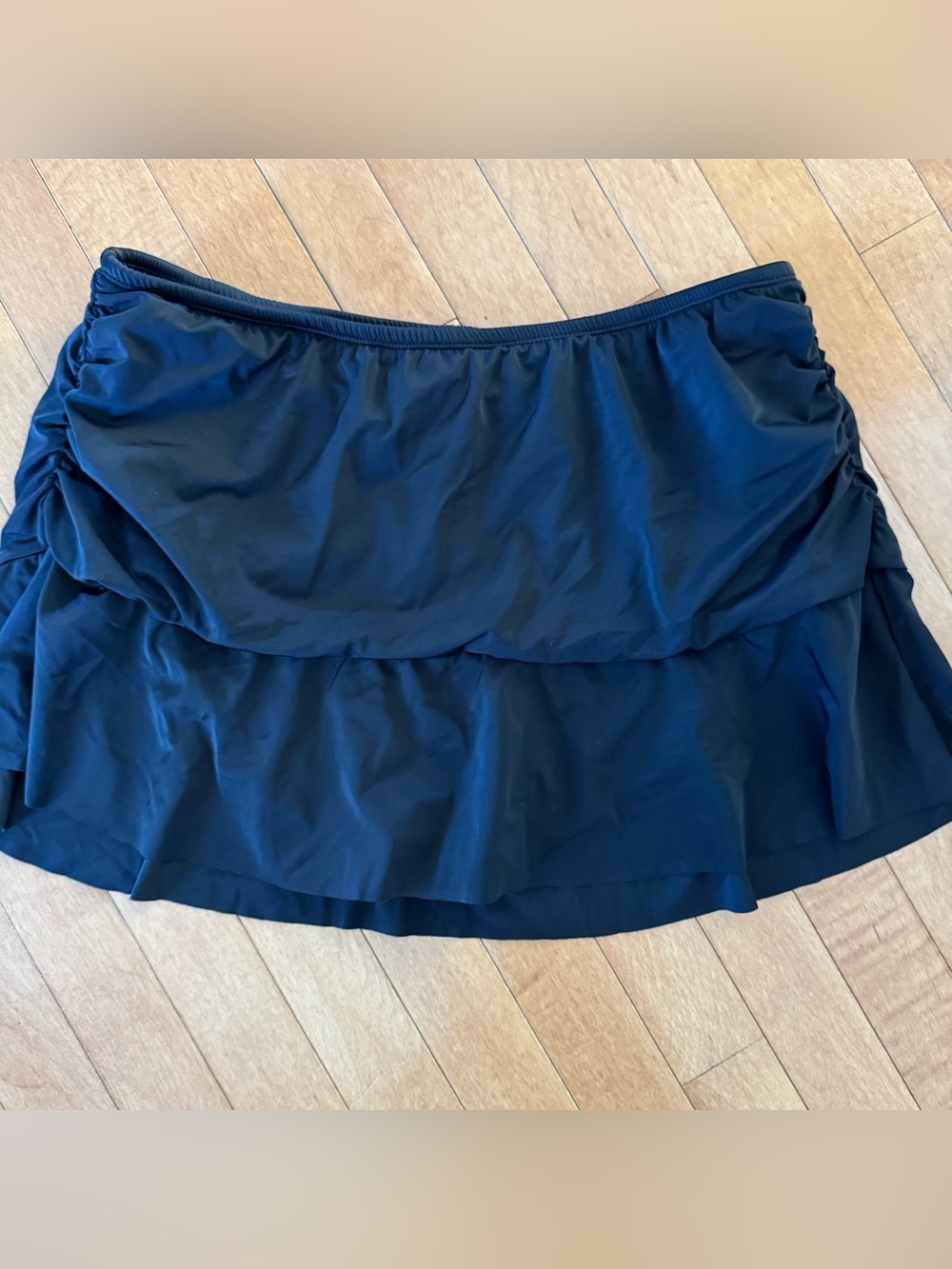 24th & Ocean Size 18W Black Swim Skirt Bottom